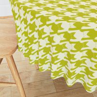 medium - cats-tooth in lime green and light yellow