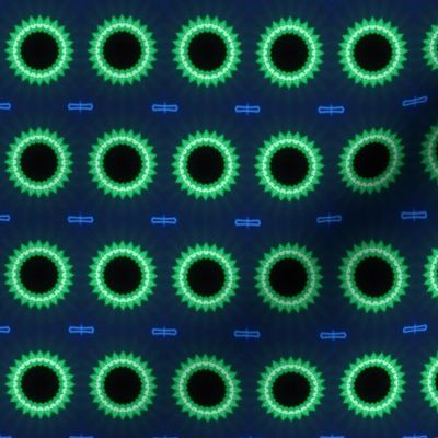 Glowing Green Cogs