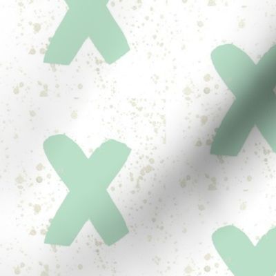 mint watercolor crosses - mint plus sign