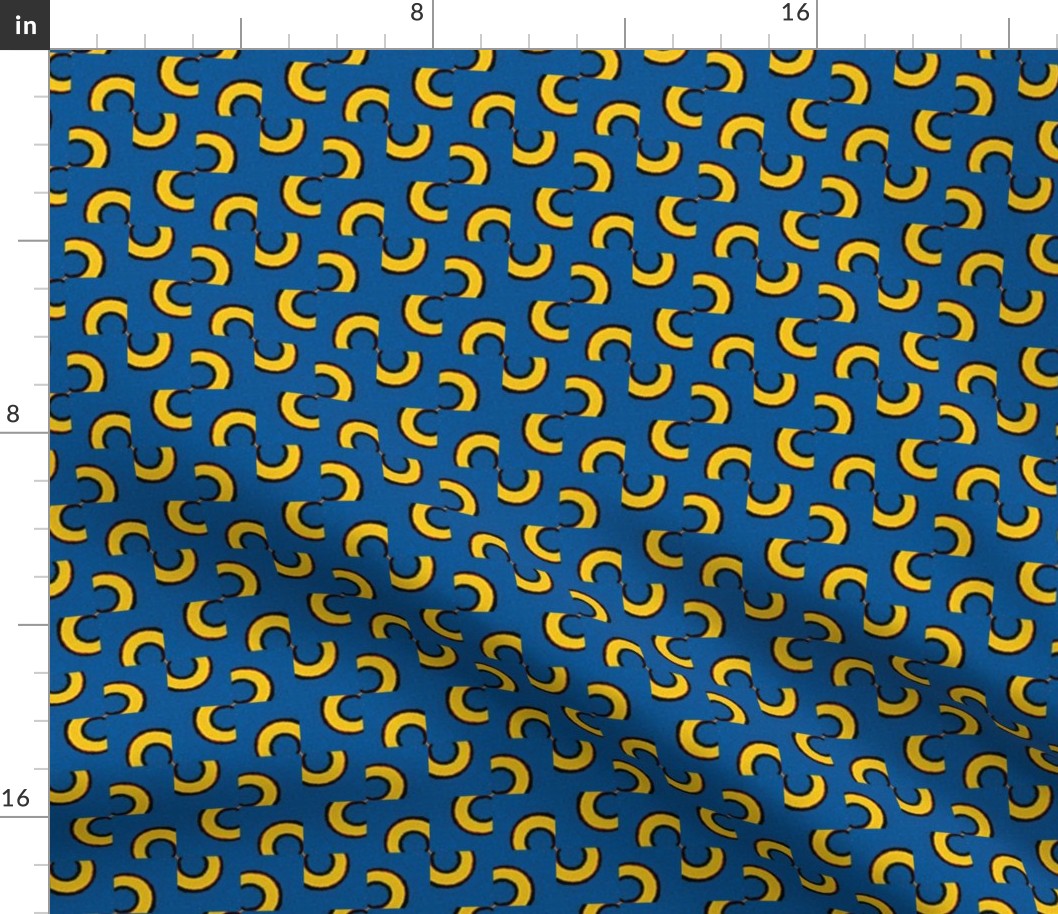 Macaroni Art - Bold Blue & Yellow