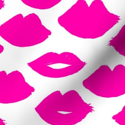 kisses // lipstick lips beauty valentines pink girly prints