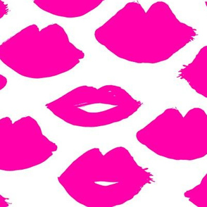 kisses // lipstick lips beauty valentines pink girly prints