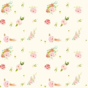 Mini Sweet Florals Ivory Color