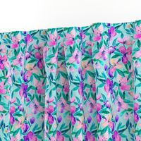   Light blue and purple spring floral - large