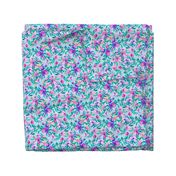   Light blue and purple spring floral - large