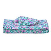   Light blue and purple spring floral - large