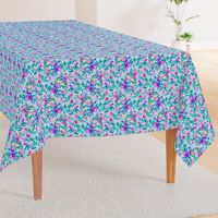   Light blue and purple spring floral - large