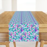   Light blue and purple spring floral - large