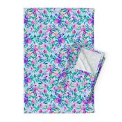   Light blue and purple spring floral - large