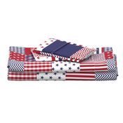 USA Americana Patchwork Red White & Blue Quilt