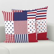 USA Americana Patchwork Red White & Blue Quilt