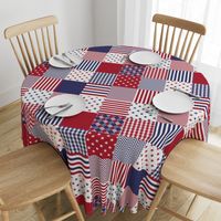 USA Americana Patchwork Red White & Blue Quilt