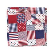 USA Americana Patchwork Red White & Blue Quilt