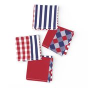 USA Americana Patchwork Red White & Blue Quilt