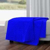 Royal Blue and White Mini Polka Dots