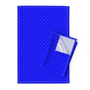 Royal Blue and White Mini Polka Dots