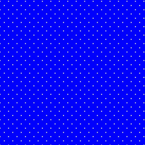 Royal Blue and White Mini Polka Dots