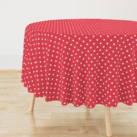 Coral and White Polka Dots