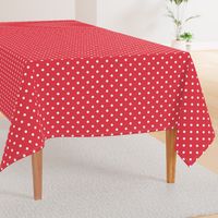 Coral and White Polka Dots