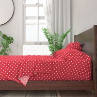 Coral and White Polka Dots