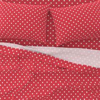 Coral and White Polka Dots