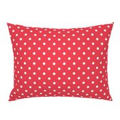 Coral and White Polka Dots