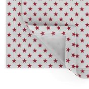 USA Flag Red Stars on White