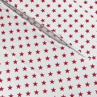 USA Flag Red Stars on White