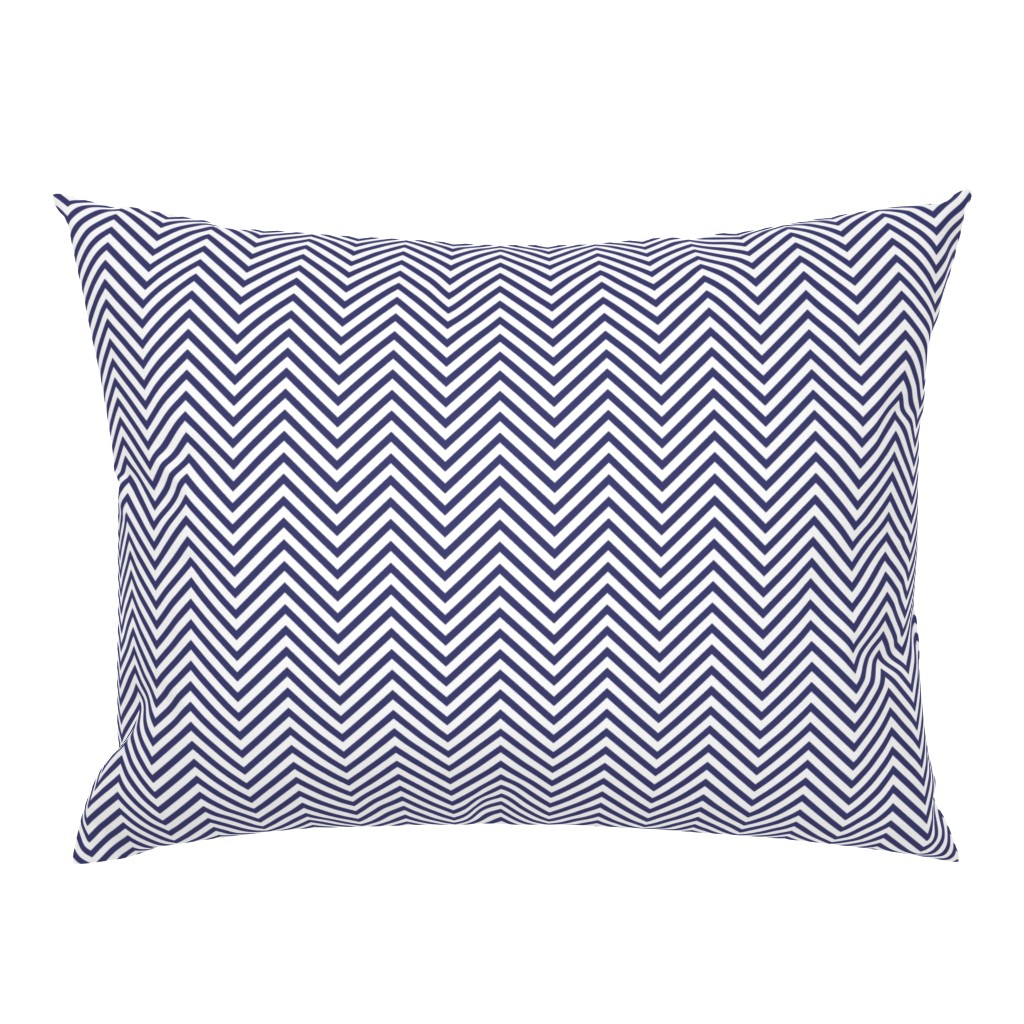 USA Flag Blue and White Wavy ZigZag Chevron Stripes