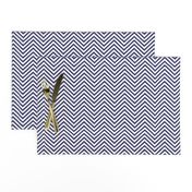 USA Flag Blue and White Wavy ZigZag Chevron Stripes