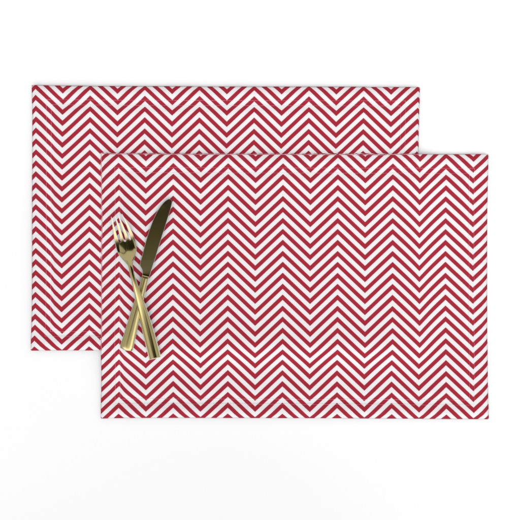 USA Flag Red and White Wavy ZigZag Chevron Stripes