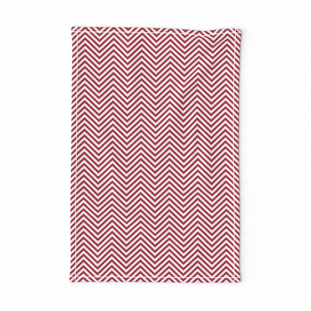 USA Flag Red and White Wavy ZigZag Chevron Stripes