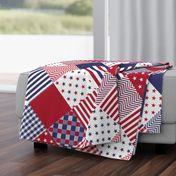 USA Americana Patchwork Red White & Blue Quilt Patterns