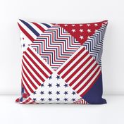 USA Americana Patchwork Red White & Blue Quilt Patterns