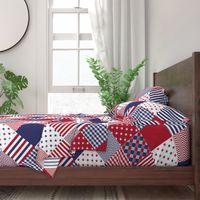 USA Americana Patchwork Red White & Blue Quilt Patterns