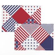 USA Americana Patchwork Red White & Blue Quilt Patterns