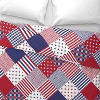 USA Americana Patchwork Red White & Blue Quilt Patterns