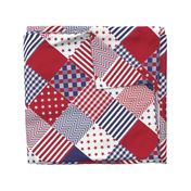 USA Americana Patchwork Red White & Blue Quilt Patterns