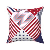 USA Americana Patchwork Red White & Blue Quilt Patterns
