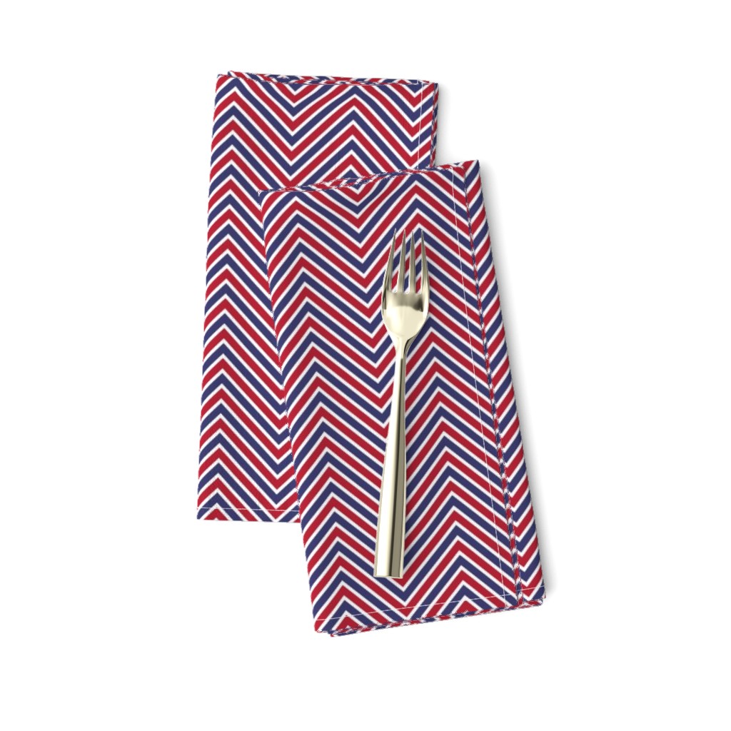  USA Flag Red, White Blue Wavy ZigZag Chevron Stripes