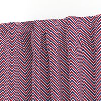  USA Flag Red, White Blue Wavy ZigZag Chevron Stripes