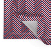  USA Flag Red, White Blue Wavy ZigZag Chevron Stripes