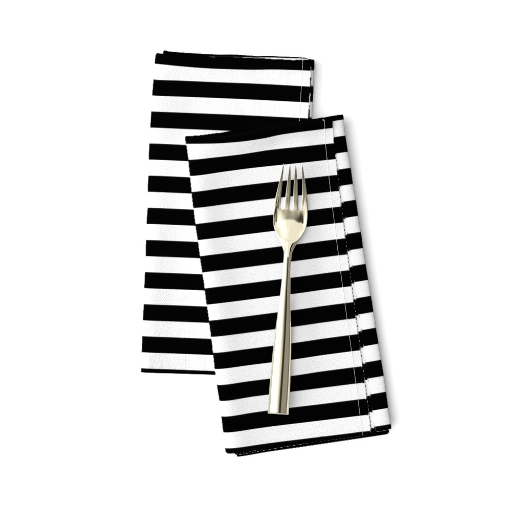 Licorice Black and White 1/2" Stripes