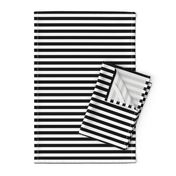 Licorice Black and White 1/2" Stripes