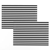 Licorice Black and White 1/2" Stripes