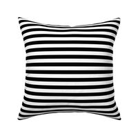 Licorice Black and White 1/2" Stripes