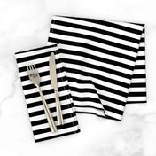 Licorice Black and White 1/2" Stripes