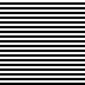 Licorice Black and White 1/2" Stripes