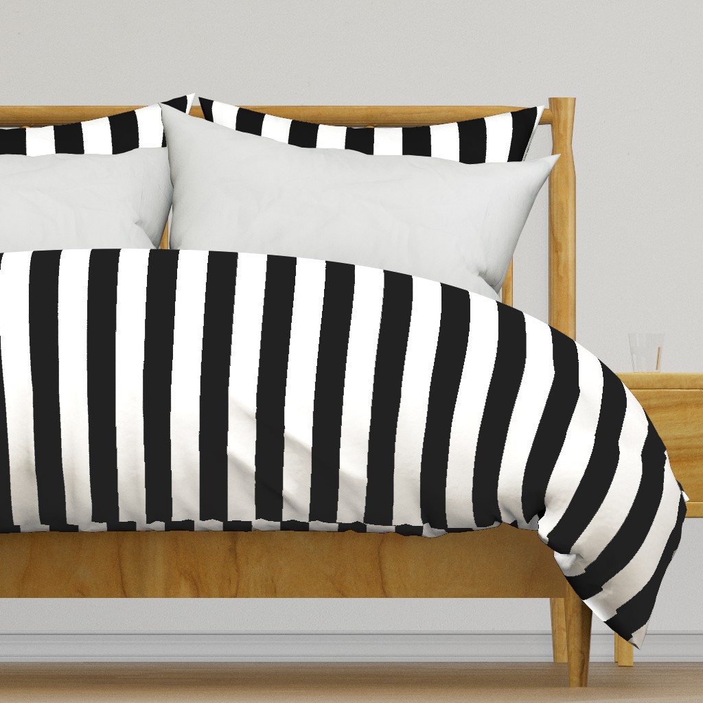 Licorice Black and White 2" Stripes