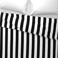 Licorice Black and White 2" Stripes